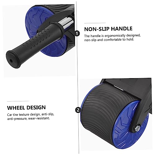 1set Automatic Rebound Abdominal Roller with Knee Pad for Home Fitness Training Dual Wheel Abdominal Exercise Equipment for Strengthening Core Muscles