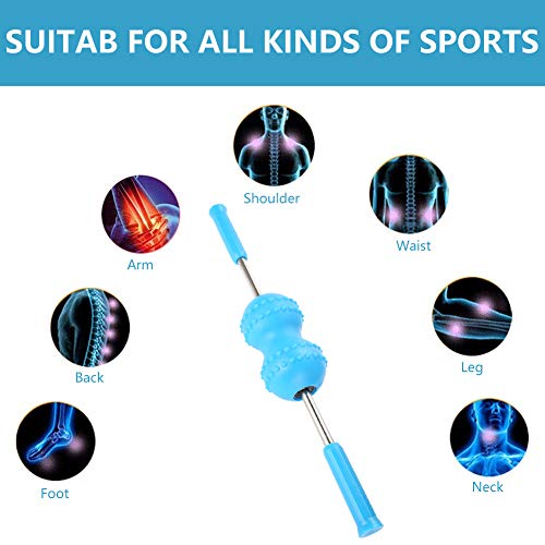 OUTASIGHT Massage Stick Roller, Multifunctional Body Muscle Massager, Deep Massage Stick Relief Myofascial Release with 2 Balls for Men and Women