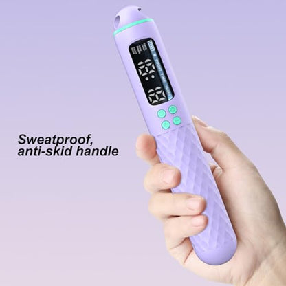 Jump Rope with Counter, Weighted Cordless Skipping Rope for Fitness, Rechargeable Ropeless Jump Rope with Digital Display for Men Women Kids Home Gym Cardio Training