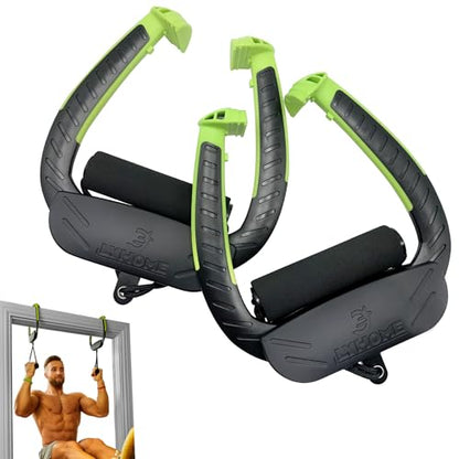 Portable Travel Doorway Pull Up Bar, No Screws, 250lb Home Gym | Travel pull up bar, installs in seconds – no tools, no damage. 250lb capacity, dual rotating grips for back & core.
