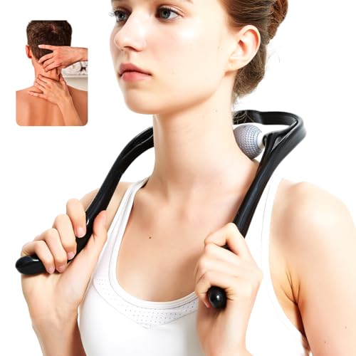 Neck Massager for Pain Relief Deep Tissue Self Trigger Point Shiatsu Shoulder & Back Massager for Neck, Shoulders, Legs, Home/Office Use