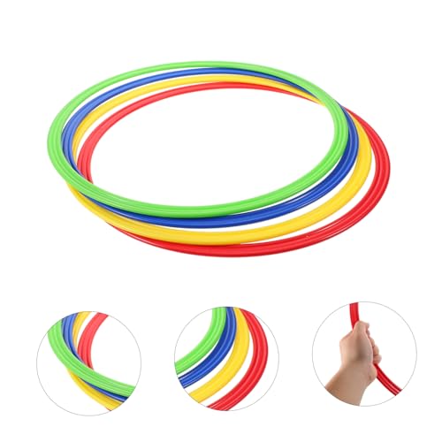 Totority 4pcs Agility Training Rings Soccer Training Hoops Speed Agility for Football Basketball Volleyball