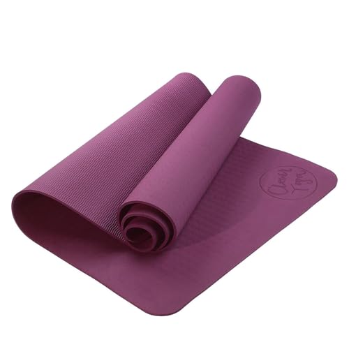 Premium Clever Yoga Mat - Extra Long Yoga Mat Suitable For All Yoga Types - Workout Mat For Home Or On The Go - Includes Our Perfect Fit Mat Bag - color: Purple