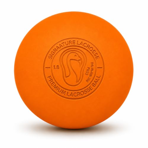 Signature Lacrosse Ball Set - Packs of 2, 4, 8, 12, and 100 - No Chemical Smell Massage Balls, Myofascial Release Tools, Back Roller, Muscle Knot Remover - color: Orange, size: 125 Balls