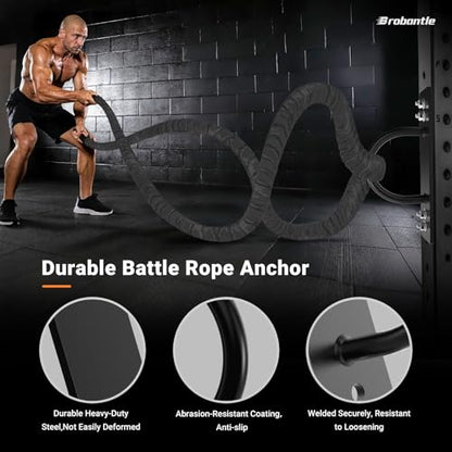 Battle Rope Anchor, Wall Ceiling Mount Bracket for Suspension Strap, Body Weight Strength Training Systems, Heavy Duty Hammock Hanging Kit for Battle Rope, Yoga and Gymnastic Rings,Boxing Equipment - size: 2 PACK