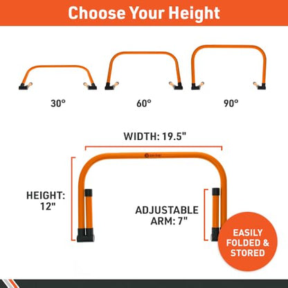 Body Sport Adjustable Athletic Speed Training Hurdles, Jumping & Speed Training Fitness Equipment, Hurdles for Track & Field, Basketball, Soccer & More