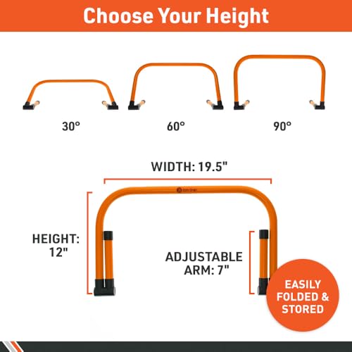 Body Sport Adjustable Athletic Speed Training Hurdles, Jumping & Speed Training Fitness Equipment, Hurdles for Track & Field, Basketball, Soccer & More, Set of 5