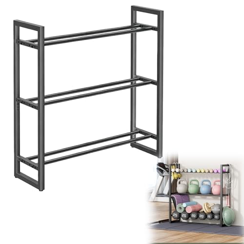 3 Tier Dumbbell Rack,390LB Capacity Weight Rack,Storage Stand for Dumbbells,Space-Saving Weight Rack for Home Gym Storage Organizing Dumbbells(Rack Only)