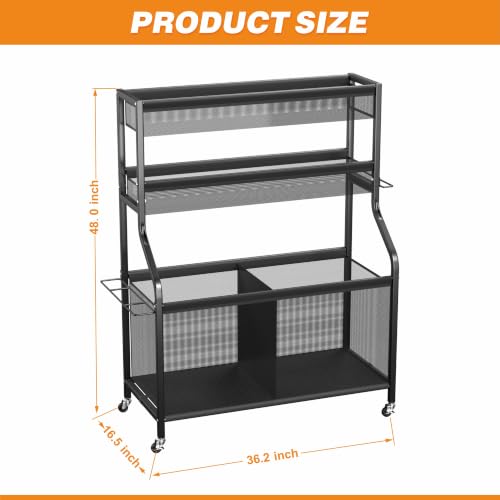 Ultrawall Sports Equipment Organizer, Golf Bag Stand w/Ski & Ball Storage - size: 36in