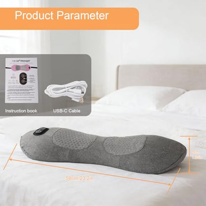 3-in-1 Lumbar Massager with Heating/Vibration/Adjustable Traction Memory foam lumbar pillow conforms to the spine's natural curve for relaxation Smart air cushion Ideal for home, office, or in-car use