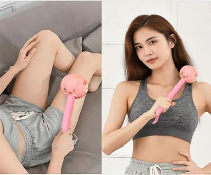 Mugwort Massage Hammer, Massage Tools Back, Shoulder & Body - Handheld Percussion Therapy Tool with US Design Patent, (Purple, Pink) - color: Purple, Pink