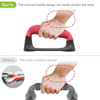 Kipika Push Up Bars, Pushup Stands With Thickened Soft Plastic Handle, Stable and Non-Slip Base, Pushup Handles Perfect for Floor Strength Training