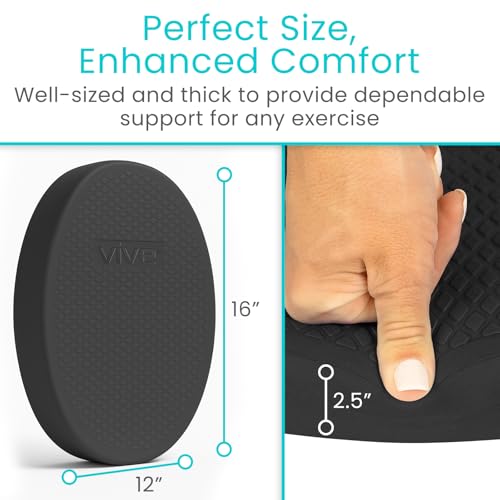 Vive Oval Balance Pad - Wobble Cushion For Physical Therapy And Rehabilitation Equipment - Soft Stability Trainer Foam For Workouts, Yoga, Core Strength And Pilates - Device For Women, Men And Kids