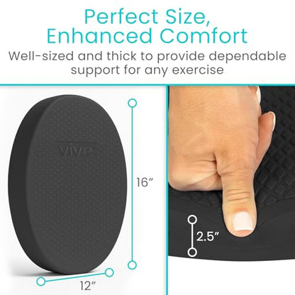 Vive Oval Balance Pad - Wobble Cushion For Physical Therapy And Rehabilitation Equipment - Soft Stability Trainer Foam For Workouts, Yoga, Core Strength And Pilates - Device For Women, Men And Kids