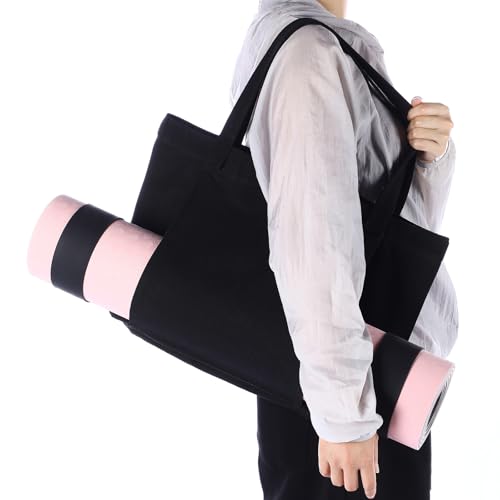 Yoga Bag Set for Women Including Yoga Mat Tote Bag, Booty Resistance Bands, Non Slip Sports Socks Silicone Ties for Pilates Travel Workout Office Home Gym