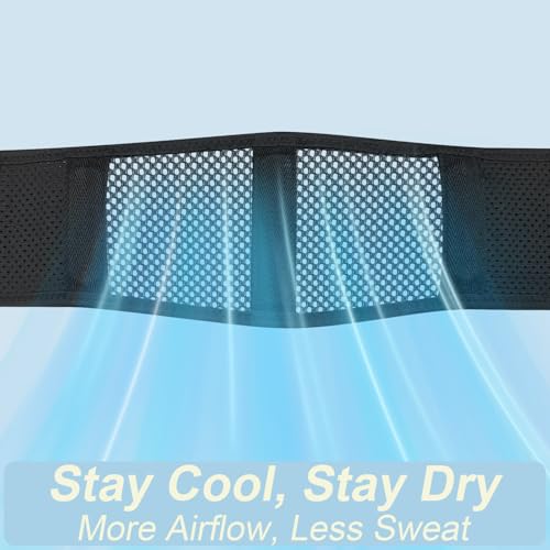 cybryeh Thin & Lightweight Back Brace for Lower Back Pain Relief – Slim, Breathable Back Support Brace for Sciatica, Herniated Disc – Adjustable Lumbar Support Belt for Men & Women, All Day Comfort - size: XS/S(Waist:26''-31.5'')