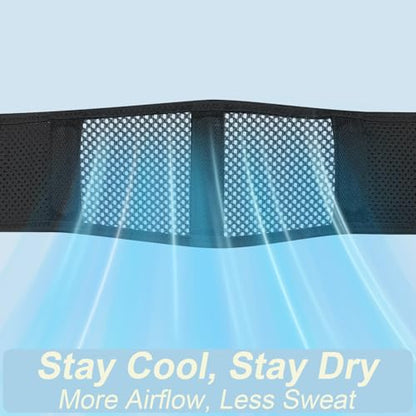 cybryeh Thin & Lightweight Back Brace for Lower Back Pain Relief – Slim, Breathable Back Support Brace for Sciatica, Herniated Disc – Adjustable Lumbar Support Belt for Men & Women, All Day Comfort - size: L/XL(Waist:42''-53'')