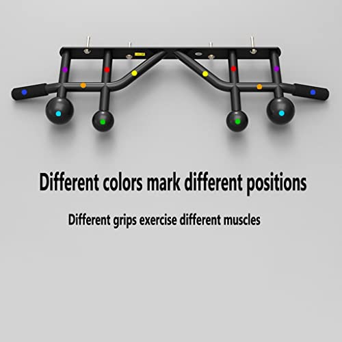 Chin Up Bar Heavy Wall Mounted Steel Pull Up Bar | With A Grip Ball | Home Gym Arm Strength Training Horizontal Bar | Safe Load 300Kg