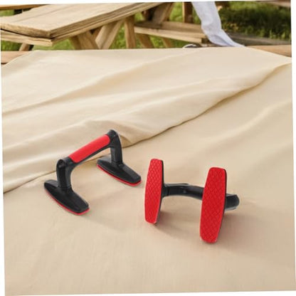 POPETPOP 2pcs Ergonomic Non Slip Parallettes Bars for Home Gym Workouts Stable Design Durable Handles for Push Ups Calisthenics Equipment for Men and Women