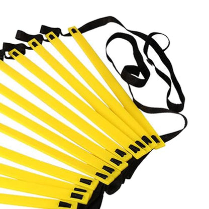 Speed Ladder for Soccer and Football Training, 10m 20 Sections, Agility Ladder for Footwork Drills, Nylon Webbing and PP, with Carry Bag