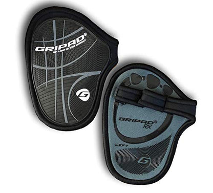 Gripad RX Lifting Grips | The Most Durable Grip Pads Yet | The Alternative to Weight Lifting Gloves, Gym Workouts, WOD, Weightlifting | Neoprene Hand Grips | Flexible Rubber Palm - color: Grey