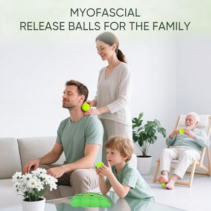 2 Soft & 2 Hard Massage Lacrosse Balls (4 Sizes) for Myofascial Release – Small Pressure Point & Mobility Therapy Balls for Hand, Foot & Neck – Mini Fascia Yoga Massager for Travel