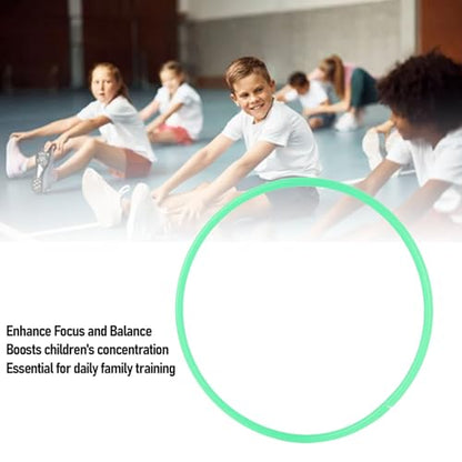 Agility Speed Rings Training Kit 10 Pcs Hollow Jumping Hoops for Kids Balance Coordination Sensory Exercise Green Plastic 35cm - size: 0.7in Width