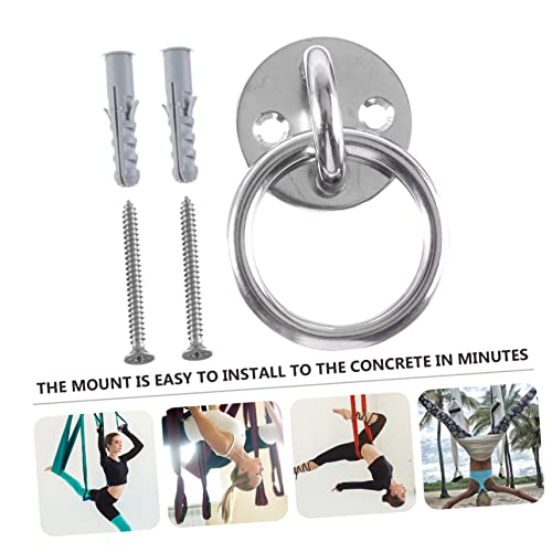 NOLITOY 2sets Heavy Duty Hooks Wall Mount Suspension Trainer Bracket Ceiling Anchor for Gymnastics Rings Swings Cable Ropes