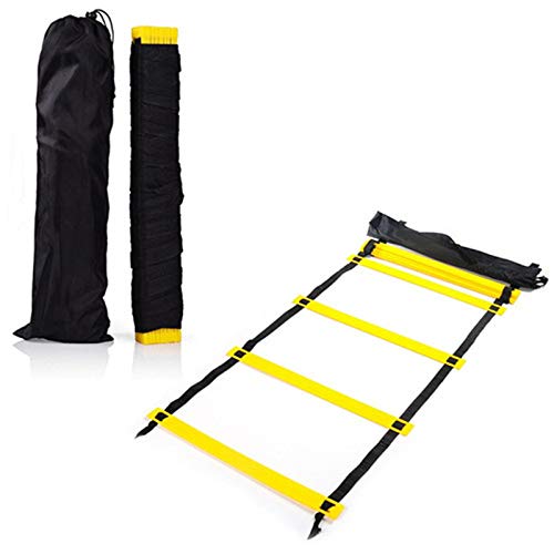 Pro Agility Ladder Agility Training Ladder Speed Flat Rung, Speed Agility Ladder with Carrying Bag for Soccer Football Training - Multi Choice: 8, 12 Rung
