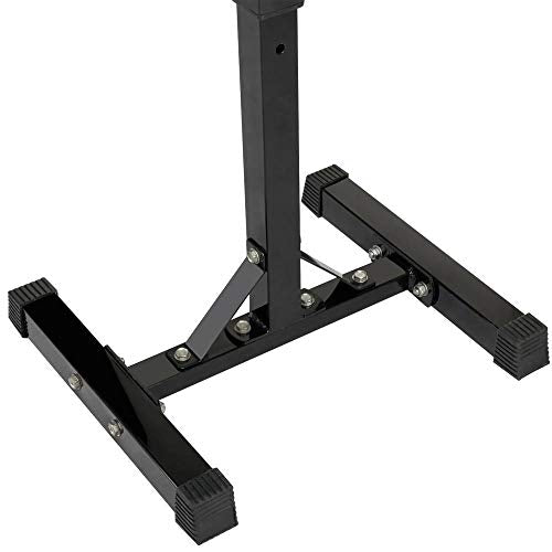 Yaheetech 2PCS Adjustable 44-70 Inch Squat Rack Portable Utility Home Gyms Workout Weight Dumbbell Racks Stands for Exercise & Fitness Strength Training