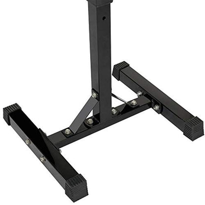 Yaheetech Pair of Adjustable Squat Rack Standard 44-70 Inch Barbell Rack, Solid Steel Squat Stands Bench Press Storage Home Gym Portable Dumbbell Stands