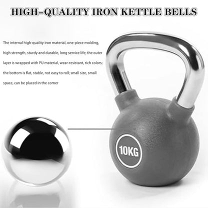 Kettle Bells Women Gym Professional Training Kettlebell, Men's Abdominal Strength Training Dumbbell, Electroplated Handle, Swing/Squat(Green-8kg) - color: Green-8kg