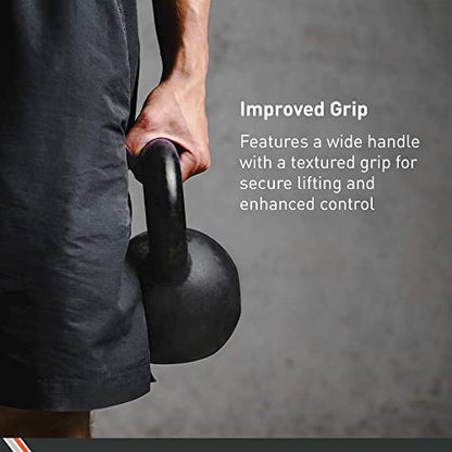 Body Sport Cast Iron Kettlebell - Professional Weight Training Equipment for Home & Gym Workouts - size: 25 Pounds