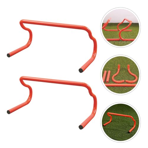 SUPVOX 3pcs Orange Mini Hurdles for Agility Training, Athletic Speed Training Hurdles for Soccer and Football Drills, Portable Detachable Sports Practice Equipment and Athletes