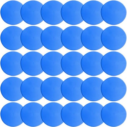 Poly Spot Markers 4 inch/9 inch Non-Slip Rubber Agility Training Markers Floor Dots Flat Field Cones for Football, Soccer, Basketball, School Exercise Drills, Dance Practice - style: 9 inch 30 Pcs Blue (TPE)