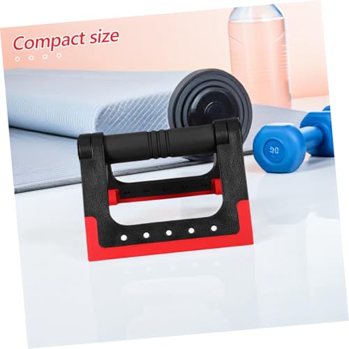 1 Pair Foldable Push-up Bars for Floor Fitness Equipment Portable Strength Training Handles for Home Workout (red)