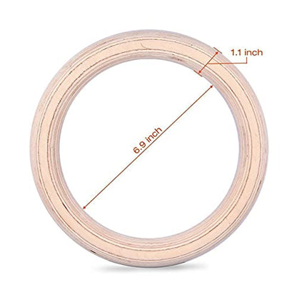 BESPORTBLE Pair Gymnastic Rings Fitness Ring Exercise Rings Workout Rings aldult Stretch Ring Bamboo Child - color: Khaki