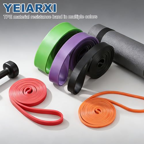 Resistance Bands for Working Out, Pull Up Bands, Pull Up Assistance Straps with Carry Bag for Home/Gym - color: Yellow/Black/Green/Blue/Red