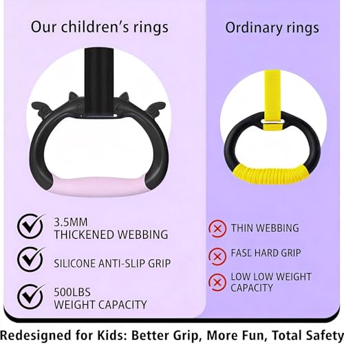 New Professional Gymnastic Rings,Both for Adults and Kids,Support 550 LBS,Home Fitness Equipment,Indoor and Outdoor Pull-up Bar for Stretching and Height Increase,with Adjustable Straps