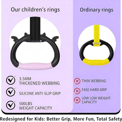New Professional Gymnastic Rings,Both for Adults and Kids,Support 550 LBS,Home Fitness Equipment,Indoor and Outdoor Pull-up Bar for Stretching and Height Increase,with Adjustable Straps