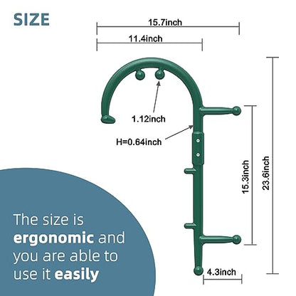 KEINE MARKE Trigger Point Massage Tool Body Deep Tissue Handheld Back, Neck, Shoulder, Leg and Feet Massager Rod, Muscle Release Tool Self Massage Hook Cane for Women & Men - color: Green