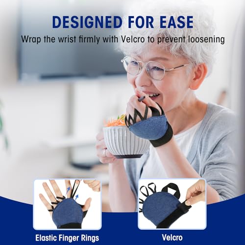 Medium Size Weighted Gloves for Tremors to Provide Hand Stability and Improve Hand Dexterity, Perfect Writing Weights & Hand strengthening Tool（2 x 1/2lb, Each Glove), Blue