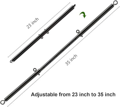 Adjustable 2 PCS 3 in 1 Spreader Bar Adjustable Straps Sports Aid Training Fitness Kit Workout Bar with Fur Flocking Storage Bag - style: Black