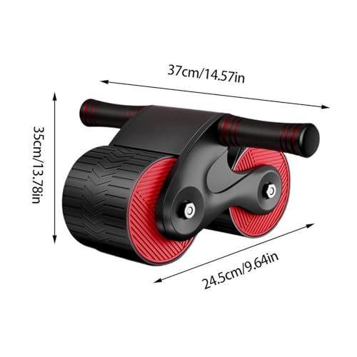Abdominales Diet Abdominal Muscles Fitness Wheel Ab Slide Training Automatic Rebound Abdominal Wheel Roller Rueda Para - size: Red
