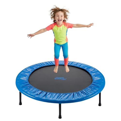 Machrus Upper Bounce Mini Rebounder Trampoline for Adults, Exercise, Indoor Fitness, Foldable Round Jumping Exerciser with Travel Carry Bag, Supports up to 220 lbs