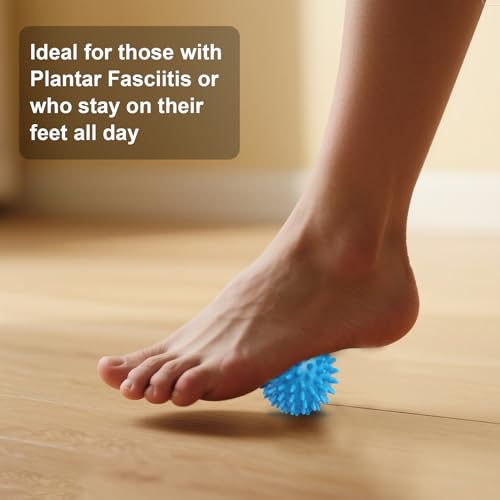 Spiky Massage Balls, 3PCS (Firm, Medium and Soft) - color: Bluepurpleyellow