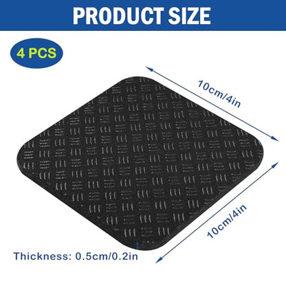 4 Pcs Walking Pad Mat, Treadmill Mat Pads, 4" x 4" x 0.2" Double-Sided Non-Slip Exercise Equipment Mat, High Density Silicone Anti Vibration Pad for Protect Floors, Noise Reduction - size: 4"x4"x0.2" (4PCS)