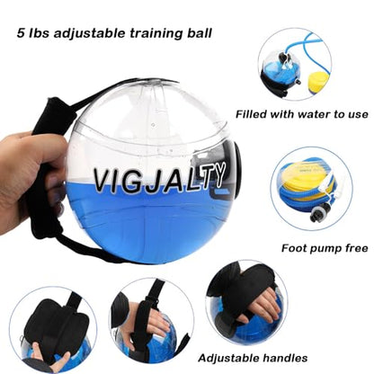 6.5Inch & 8Inch Aqua Ball Bundle | Live Weights for Instability Training & Dynamic Resistance | Full Body Workout Set for Home Gym, Functional Training & Muscle Growth