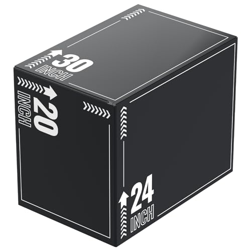 HANDBODE 3-in-1 Plyometric Box, Jump Training Equipment - style: 16 lb (20 x 24 x 30 inch)-B