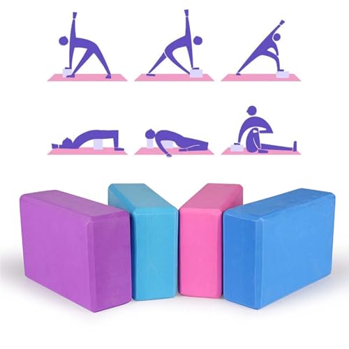 Yoga Blocks 2 Pack, Lightweight Premium EVA Foam Yoga Blocks, Non Slip Supportive Foam Blocks for Yogi, Pilates, Stretching and Meditation, Women Men Yogi Beginners Accessories - color: Gray